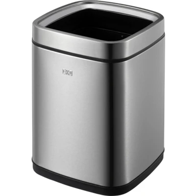 Afbeelding van EKO Laguna afvalbak Open Top 9 ltr, Stainless steel Plastic mat RVS