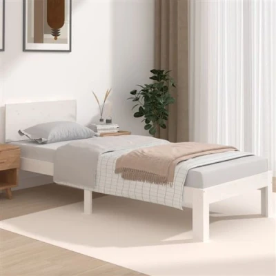 Afbeelding van vidaXL Bedframe Wit 75 x 190 cm
