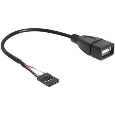 Image de Delock Câble adaptateur USB Pin header femelle &gt; 2.0 type A 20 cm