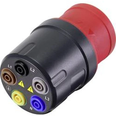 Afbeelding van VOLTCRAFT VMA 3L 16 Meetadapter CEE stekker A 5 polig Bus 4 mm Donkergrijs, Rood