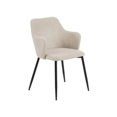 Afbeelding van Eetkamerstoel Sebastien Basel Met Armleuning Beige Giga Living