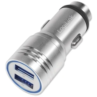 Afbeelding van LogiLink PA0228 USB oplader Auto Uitgangsstroom (max.) 2100 mA 2 x A Met noodhamer functie