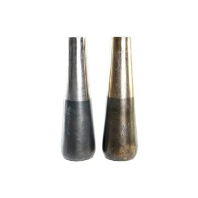 Afbeelding van Vaas DKD Home Decor 15,5 x 49,5 cm Aluminium Modern (2 Stuks)