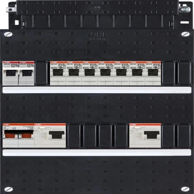 Afbeelding van HAF Hafonorm Installatiekast 7x achter 2x 30mA + F Hoofdschakelaar,