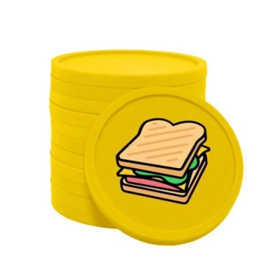 Afbeelding van CombiCraft sandwich consumptiemunt Ø29mm geel 100 stuks
