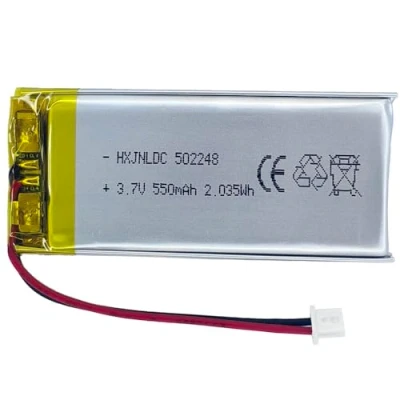 Afbeelding van DC 3,7 V 550 mAh 502248 Lithium polymeer oplaadbare batterij voor 5 elektronische met eigen 2 draads en ledlamp
