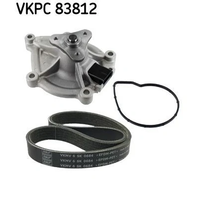 Afbeelding van SKF VKMC 33843 Waterpomp + tandriemenset Met pakkingen PEUGEOT: 207 SW, 2008 Estate, CITROËN: C4 I Grand Picasso