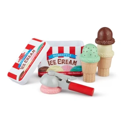 Afbeelding van Melissa &amp; Doug Magnetische speelset met ijshoorntjes om te scheppen en stapelen The Original (10 speelstukjes, speelgoedeten, geweldig cadeau voor meisjes jongens ideaal kinderen van 3, 4 5 jaar)
