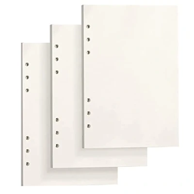 Afbeelding van PALUDO 135 vellen A5 blanco papier 6 gaten wit navulpapier losse voor navulbaar notitieboek dagboek agenda