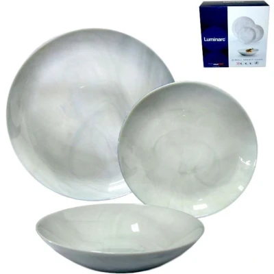 Afbeelding van Luminarc Diwali Marble Serviesset 18 delig Graniet Marmer Look Cadeau voor man v