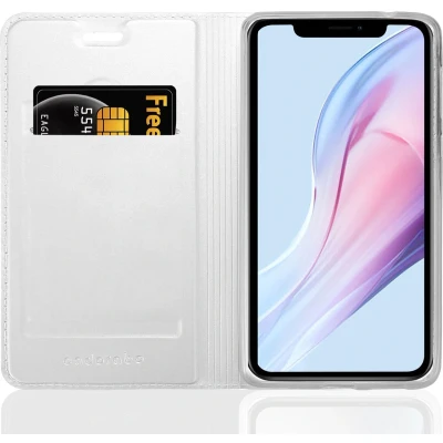 Afbeelding van Cadorabo Hoesje geschikt voor Apple iPhone 13 PRO in CLASSY ZILVER Beschermhoes met magnetische sluiting, standfunctie en kaartvakje Book Case Cover Etui