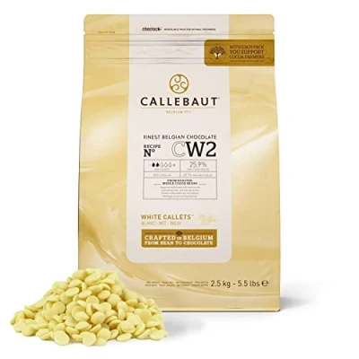 Afbeelding van Callebaut Chocolade Callets Wit (CW2) 2,5kg