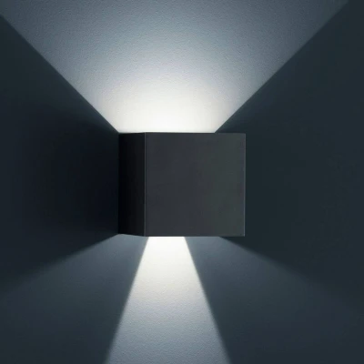 Afbeelding van Helestra SIRI 44 L buitenwandlamp up/down zwart