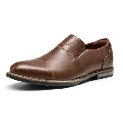 Afbeelding van Bruno Marc Loafers voor heren, kostuumschoenen, pantoffels en loafers, herenschoenen, Bruin