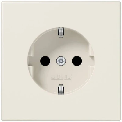 Afbeelding van Jung LS1520N Wandcontactdoos met randaarde Inzetstuk 1 voudig Wit