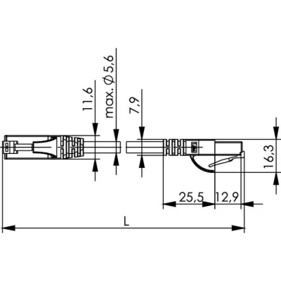 Afbeelding van Telegärtner L00001A0238 RJ45 Netwerkkabel, patchkabel CAT 6 U/UTP 2.00 m Zwart Vlambestendig, Halogeenvrij 1 stuk(s)