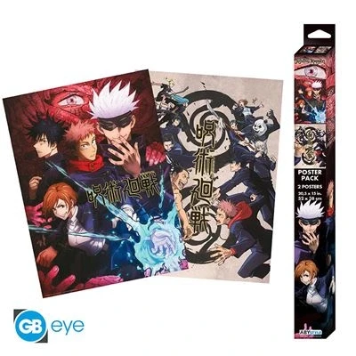 Image de Set 2 Posters Chibi Jujutsu Kaisen Groupe et écoles