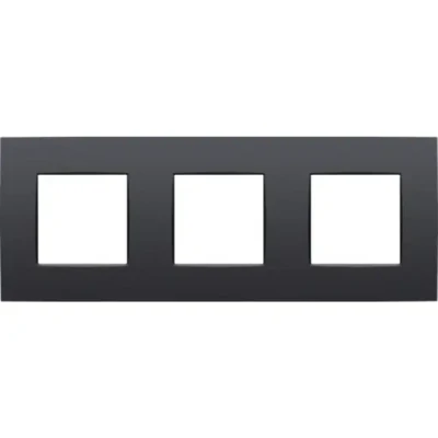 Afbeelding van Drievoudige afdekplaat, 71 mm centerafstand, Niko Intense anthracite coated