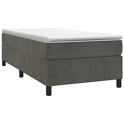 Afbeelding van Boxspringframe fluweel donkergrijs 80x200 cm