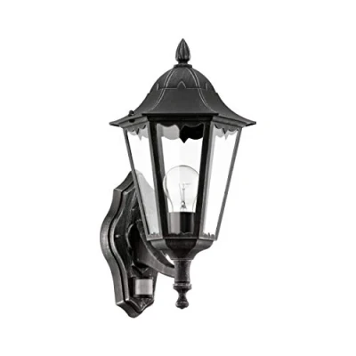 Afbeelding van EGLO Navedo Wandlamp Buiten E27 42,5 cm Sensor Zwart