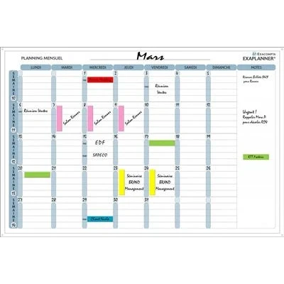 Image de Planning Exacompta Exaplanner Magnétique Mensuel Français