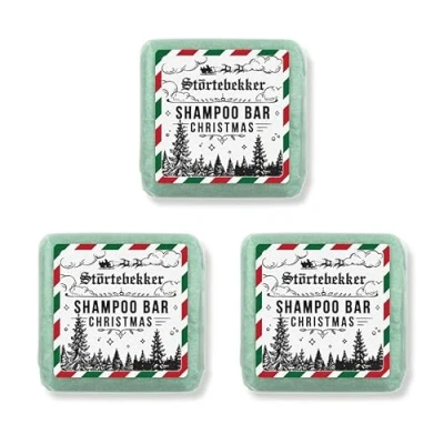 Afbeelding van Störtebekker® Set van 3 vaste shampoos, kersteditie, sinaasappelgeur, veganistische shampoo, handgemaakt, voor dames en heren, zachte doucheverzorging huid haar