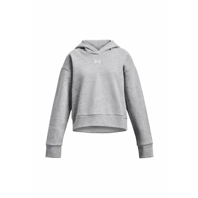 Afbeelding van Under Armour Rival CROP Hoodie Mod gray light heather voor kinderen, Maat: 122/128,