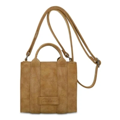 Afbeelding van Fritzi aus Preußen Schoudertas Handtas Square Vintage Crossbody Bag Cracker Lichtbruin