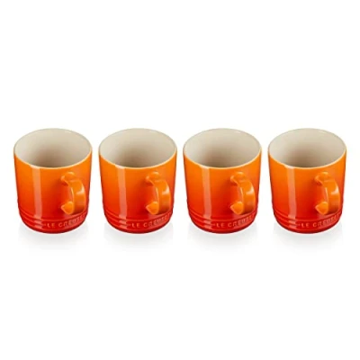 Image de Le Creuset Set van 4 Mokken Oranjerood 0,35l