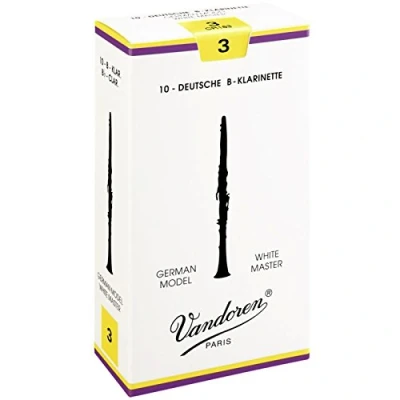 Afbeelding van Vandoren wit Master Traditional 3 doos met 10 rieten Riet voor Bb klarinet (Duits)