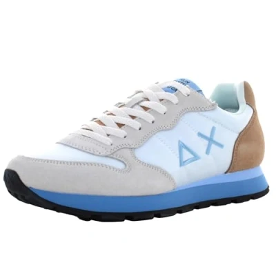 Afbeelding van SUN68 Z35108 Veterschoenen voor heren, van stof/suède, Wit., 44 EU