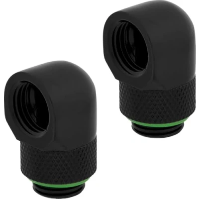 Image de CORSAIR Hydro X Series 90 Rotary Adapter Raccord pour système de refroidissement par liquide noir (pack 2)