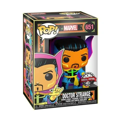 Image de Figurine Funko Pop Marvel Black Light Doctor Strange Avant première Fnac
