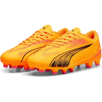 Afbeelding van Puma Ultra PLAY FG/AG Voetbalschoenen met Kunststof noppen, Heren, Maat: 44.5, Sun stream/black/sunset glow