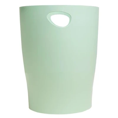 Afbeelding van EXACOMPTA Ref. 45380D 1 prullenbak met ECOBIN Autentik handgrepen Grote inhoud 15 liter Afmetingen 26,3 x 33,5 cm Voor kantoor of thuis Saliegroen