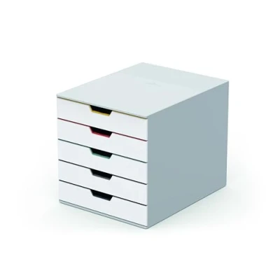 Afbeelding van Durable Ladeblok Varicolor, 5 Laden, Wit Meubel Ladenblok