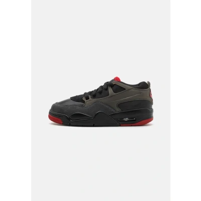 Afbeelding van Jordan AIR 4 RM Unisex Sneakers laag voor kinderen, Maat: 38, Black/varsity red/anthracite Leer en textiel