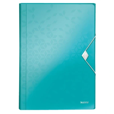 Image de Leitz 4589 WOW classeur trieur (6 compartiments) bleu glacier métallisé