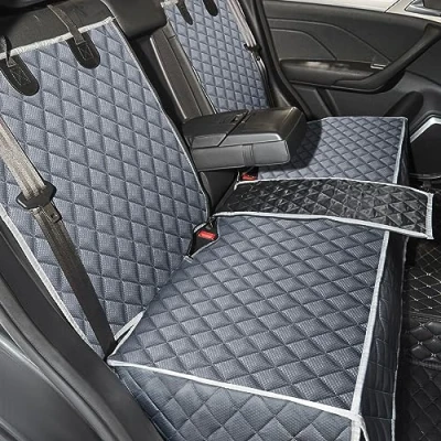Afbeelding van ANOSOSPECIAL Autostoelhoes voor honden, grijs, waterdicht, universele pasvorm, binnenbescherming auto, bestelwagen, SUV, kinderen en huisdieren