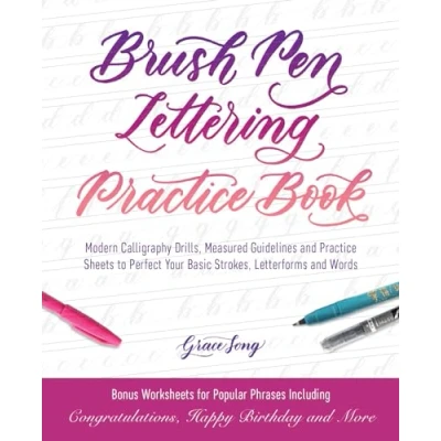Afbeelding van Brush Pen Lettering Practice Book