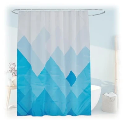 Afbeelding van Relaxdays douchegordijn 180x200 cm anti schimmel wasbaar polyester geometrisch