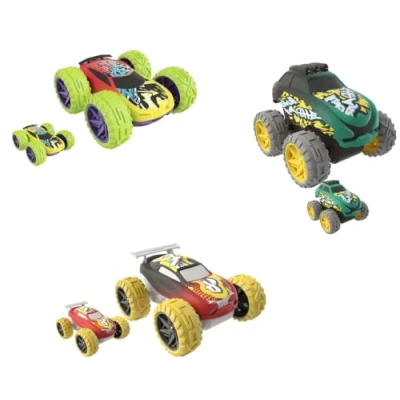 Afbeelding van Exost Jump Set van 3 mini wrijvingsauto&#039;s, 8 cm, veranderen kleur bij contact met water, verzamelspeelgoed, vanaf 5 jaar