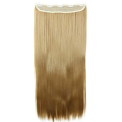 Afbeelding van PRETTYSHOP C64 Kunsthaar extensies, 70 cm, clip in kunsthaar, goudblond