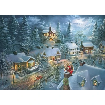 Afbeelding van Schmidt Spiele 57529 Thomas Kinkade Silent Night kerstpuzzel, 1000 stukjes, meerkleurig