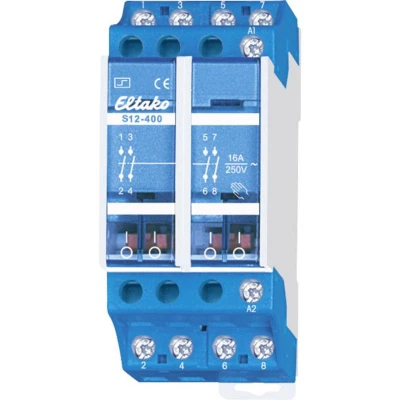 Afbeelding van Eltako S12 400 230V Stroomstootschakelaar DIN rail 4x NO 230 V 10 A 2300 W 1 stuk(s)