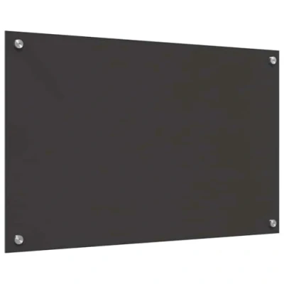 Afbeelding van vidaXL Keuken Achterwand Donkergrijs Geharde glas 80 x 50 0.6 cm