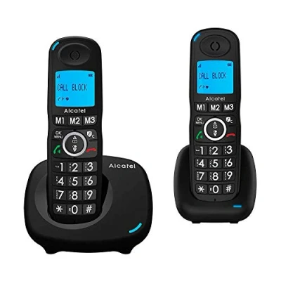 Afbeelding van Draadloze telefoon Alcatel Versatis XL 535 Duo Zwart (2 pcs)