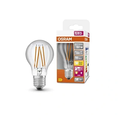 Afbeelding van OSRAM Star+ LED lamp met daglichtsensor, E27 basis Filament optiek ,Warm wit