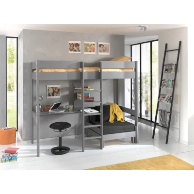 Afbeelding van LUCEVI Pino Hoogslaper + Bureau Slaapfauteuil 90x200 cm Grijs