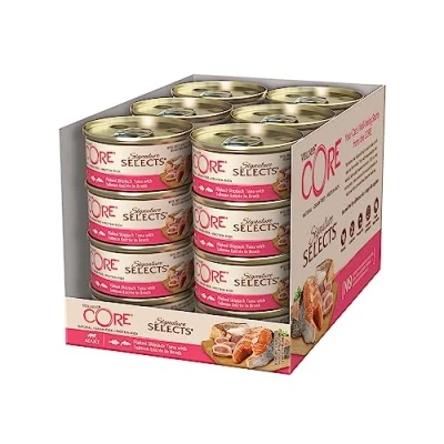 Afbeelding van 24x Wellness Core Kattenvoer Signature Selects Flaked Tonijn Zalm 79 gr